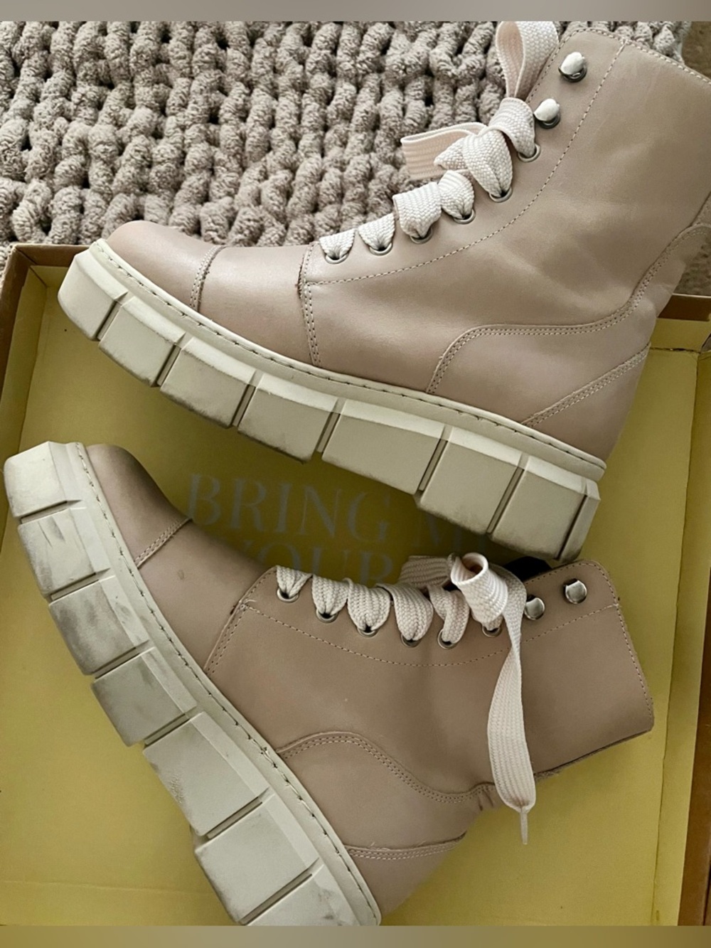 Aloha Can-Can Cream Lace-Up Chunky Platform Boots - from Free People - Picture 6 of 7